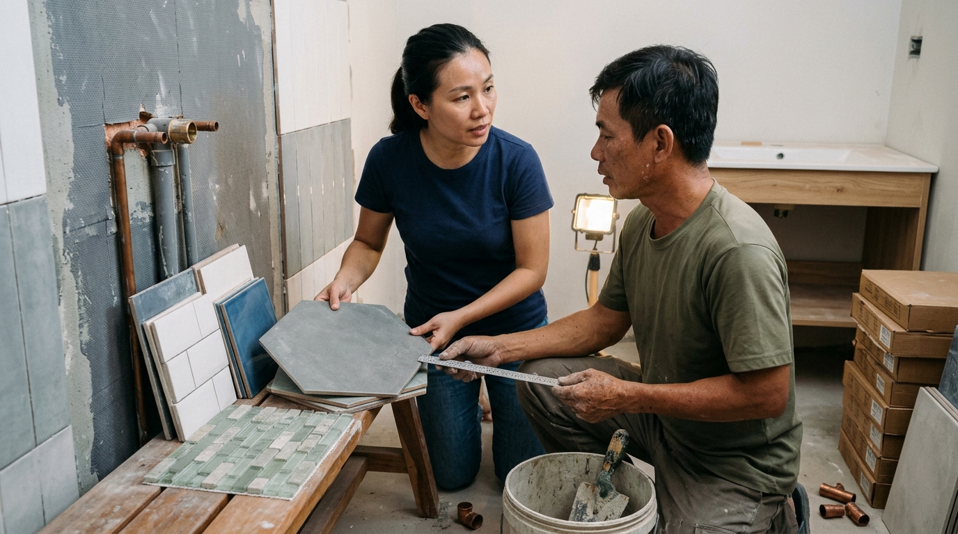 Chọn vật liệu phù hợp cho việc cải tạo phòng tắm