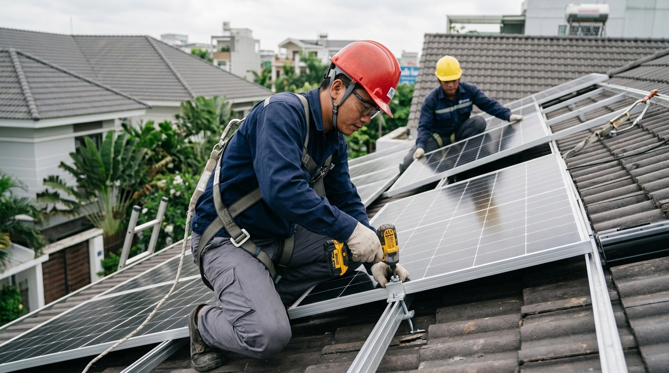 Giải pháp năng lượng mặt trời cho mái nhà hiện đại