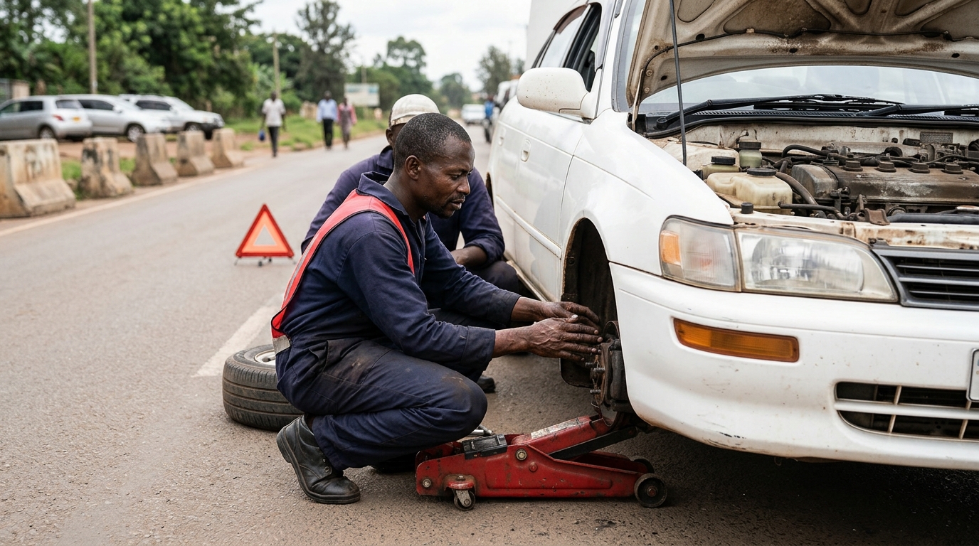 Amazzi g'emmotoka n'enkola yaabwe mu nguudo