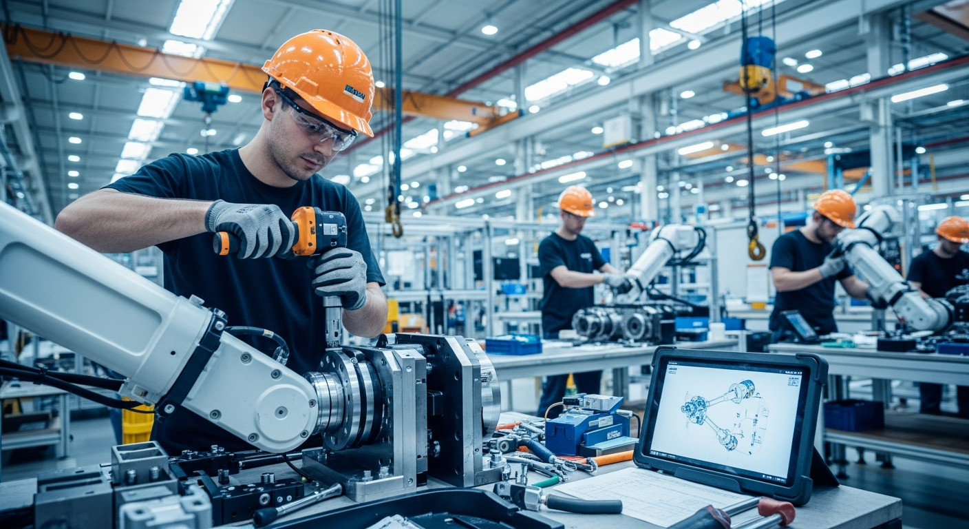 Caminhos de Carreira na Montagem Industrial Global
