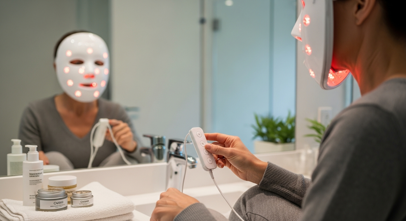 Anwendung von Lichtgeräten in der häuslichen Hautpflege