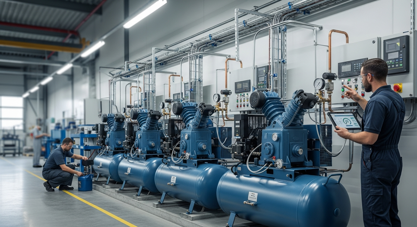 Εγκατάσταση και λειτουργία αεροσυμπιεστών