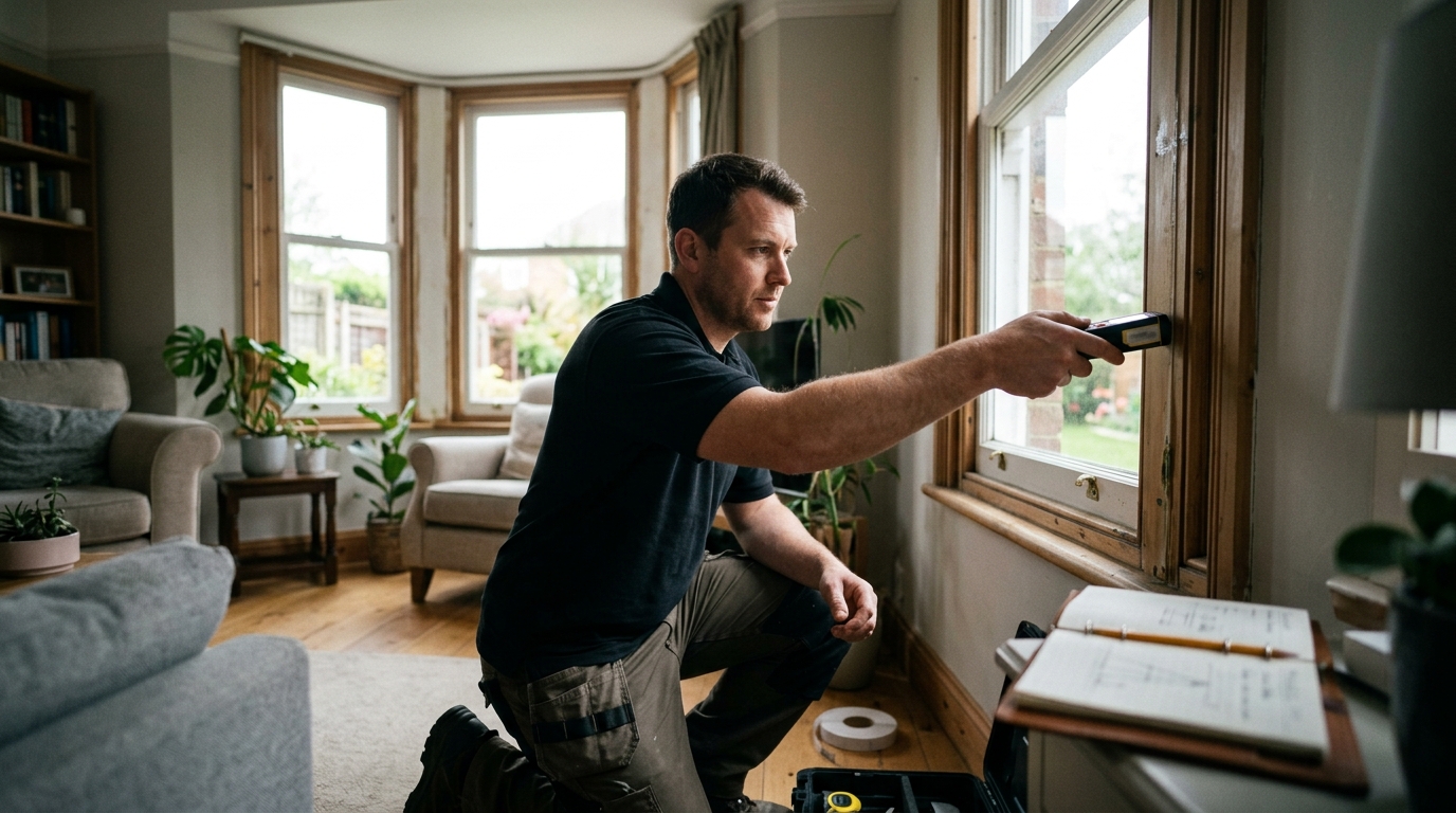 15 Minutes Saved per Blind by a Bosch PLR 40 C Laser on a 5-Window Survey