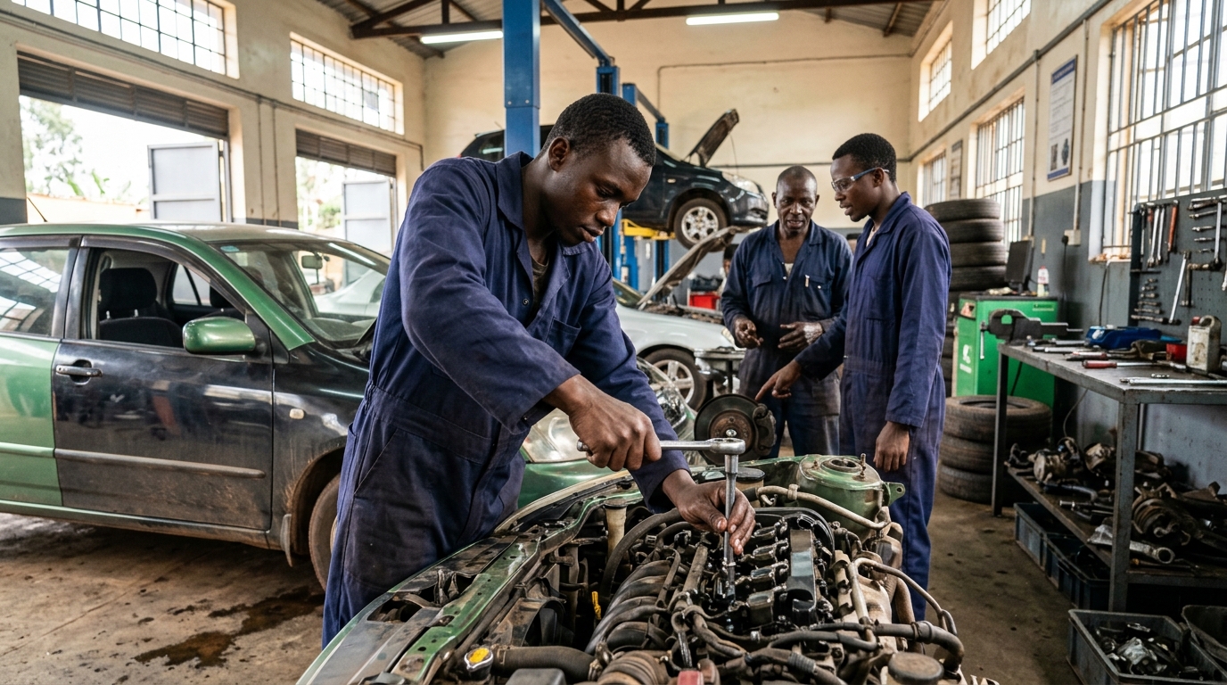 Yiga Okukola Emmotoka Mu Ngeri Eyomulembe