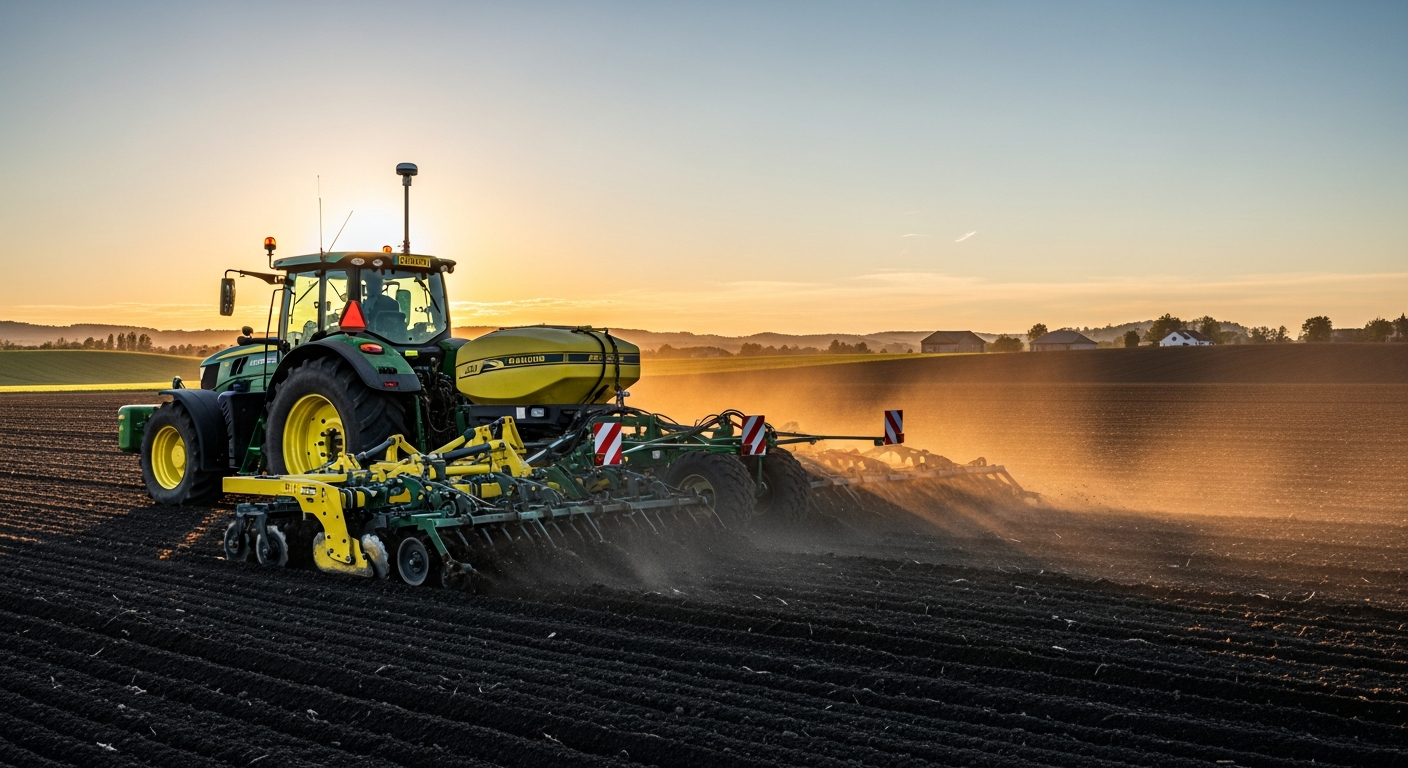 Tvarus ūkininkavimas naudojant techniką