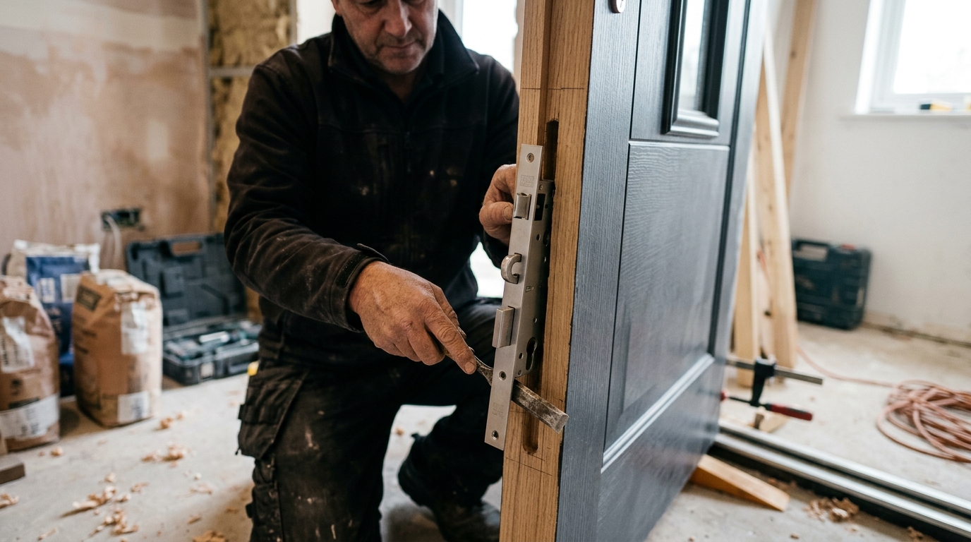 Fit a Composite Front Door with a Winkhaus Multipoint Lock in 8 Stages