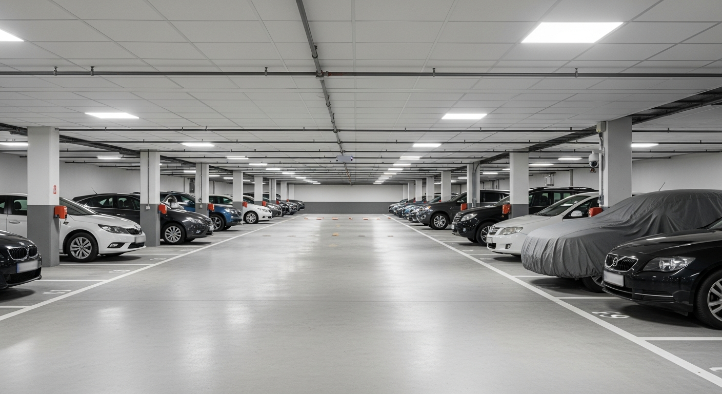 Zonas de parking cubierto de larga duración