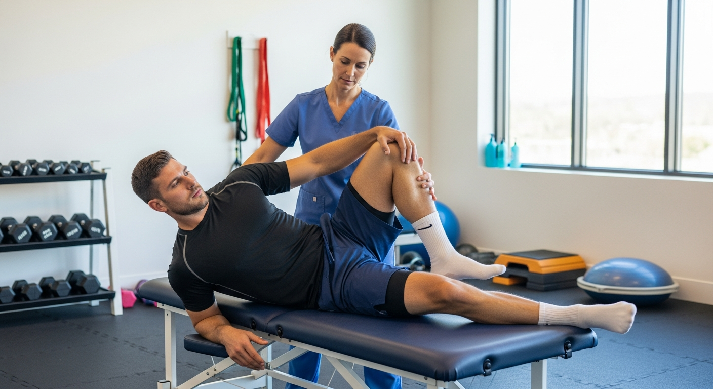 Rehabilitación física después de una lesión deportiva