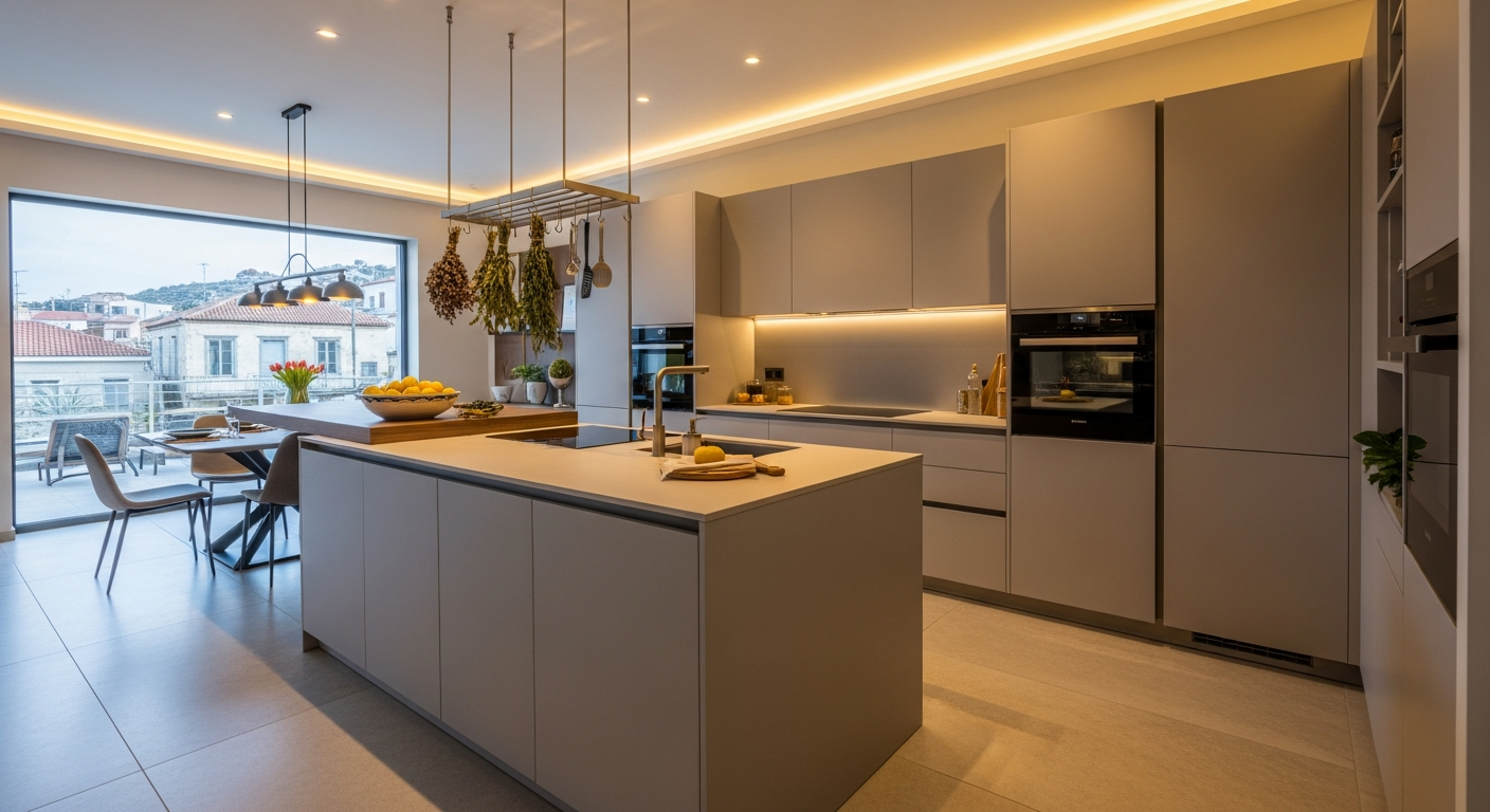 Ανακαλύψτε έτοιμες κουζίνες με σύγχρονο σχεδιασμό στην Κρήτη.