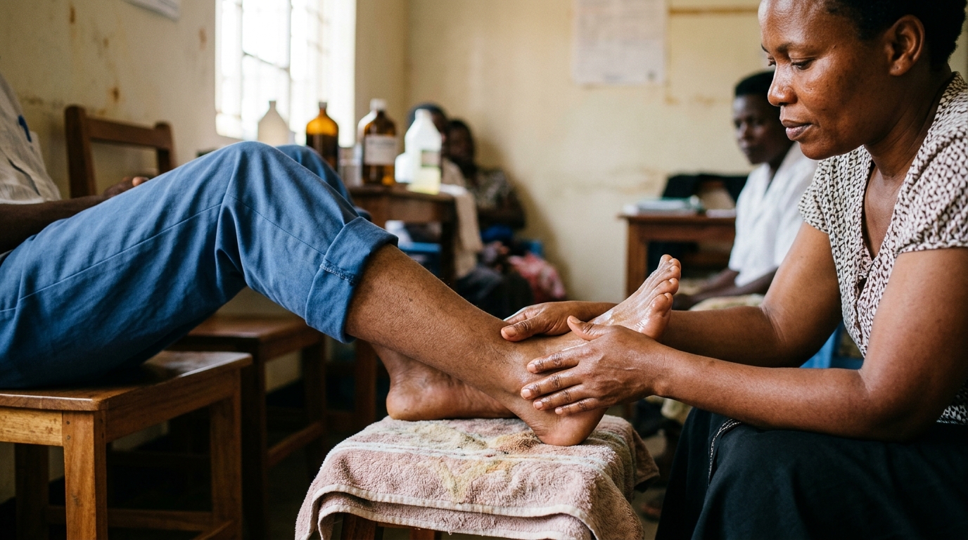 Okukanda amagulu n ebigere mu ngeri ennyangu