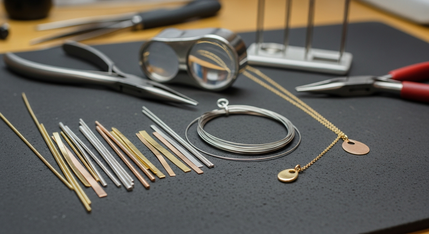 Verschillende soorten metalen voor verfijnde halsjuwelen