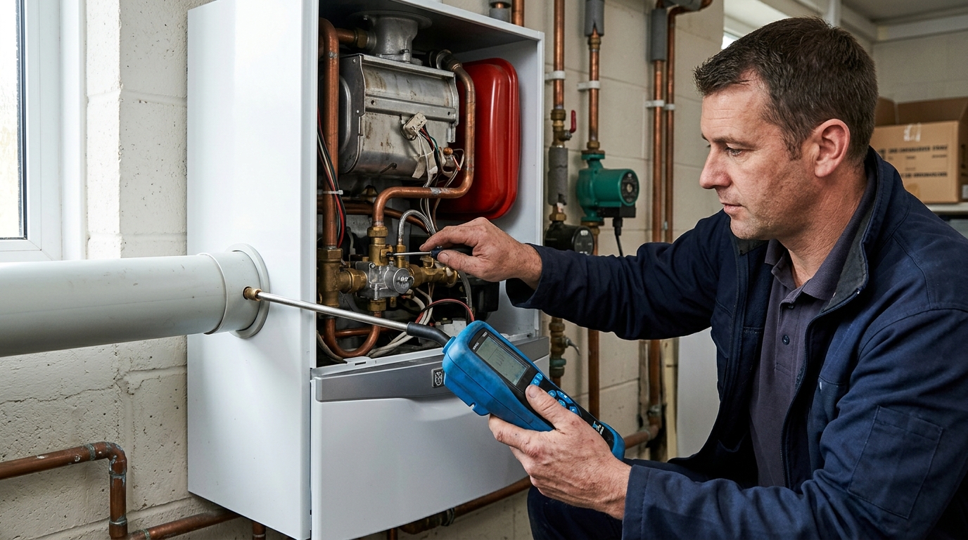 Flue Gas Losses Cut on a Vaillant ecoTEC by Retuning the Gas Valve to a Kane 458 Reading