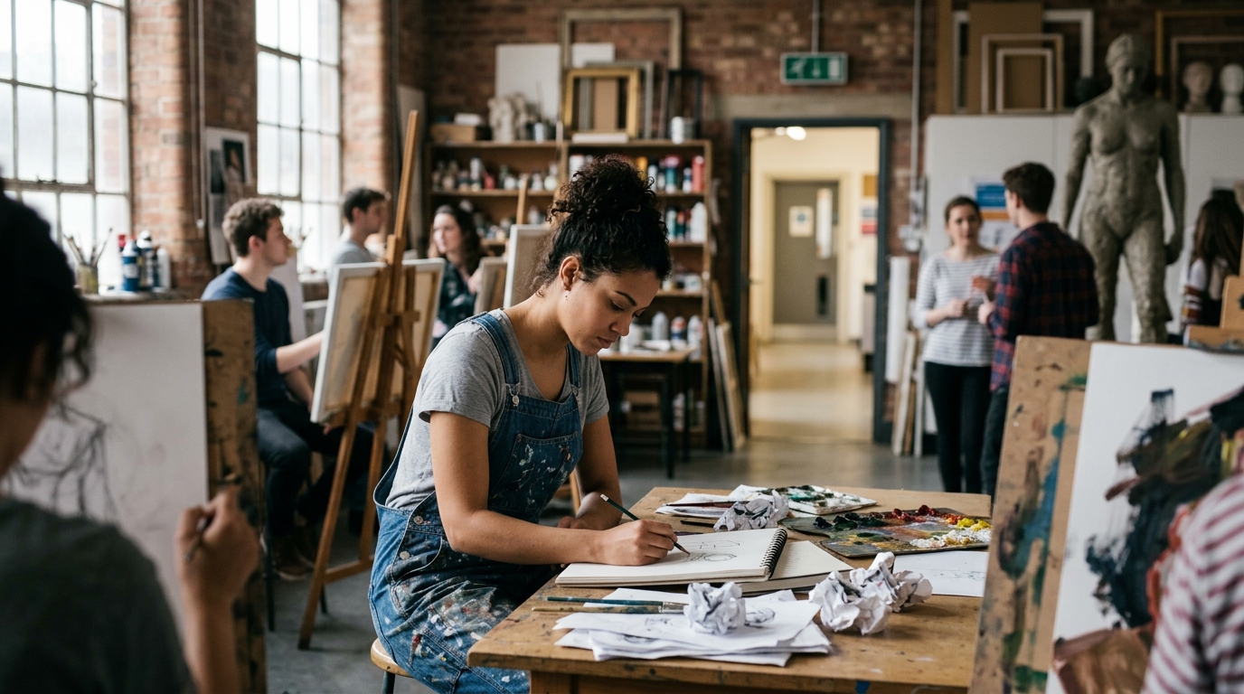 estudiando bellas artes como una segunda oportunidad para adultos