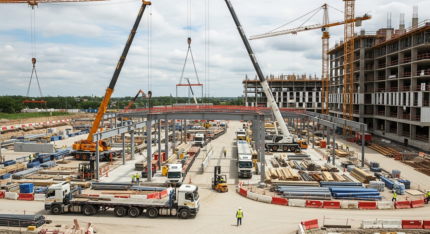 Gerenciamento de materiais em obras complexas