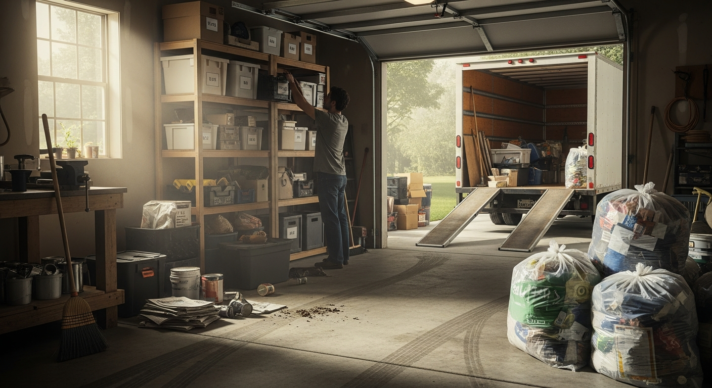 Soluções para limpeza de sótãos e garagens