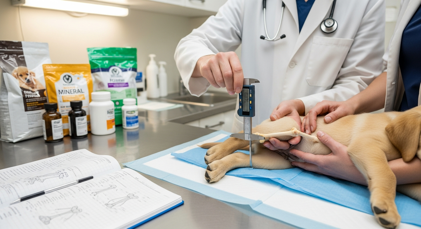 Belangrijke mineralen voor sterke botten bij puppy's