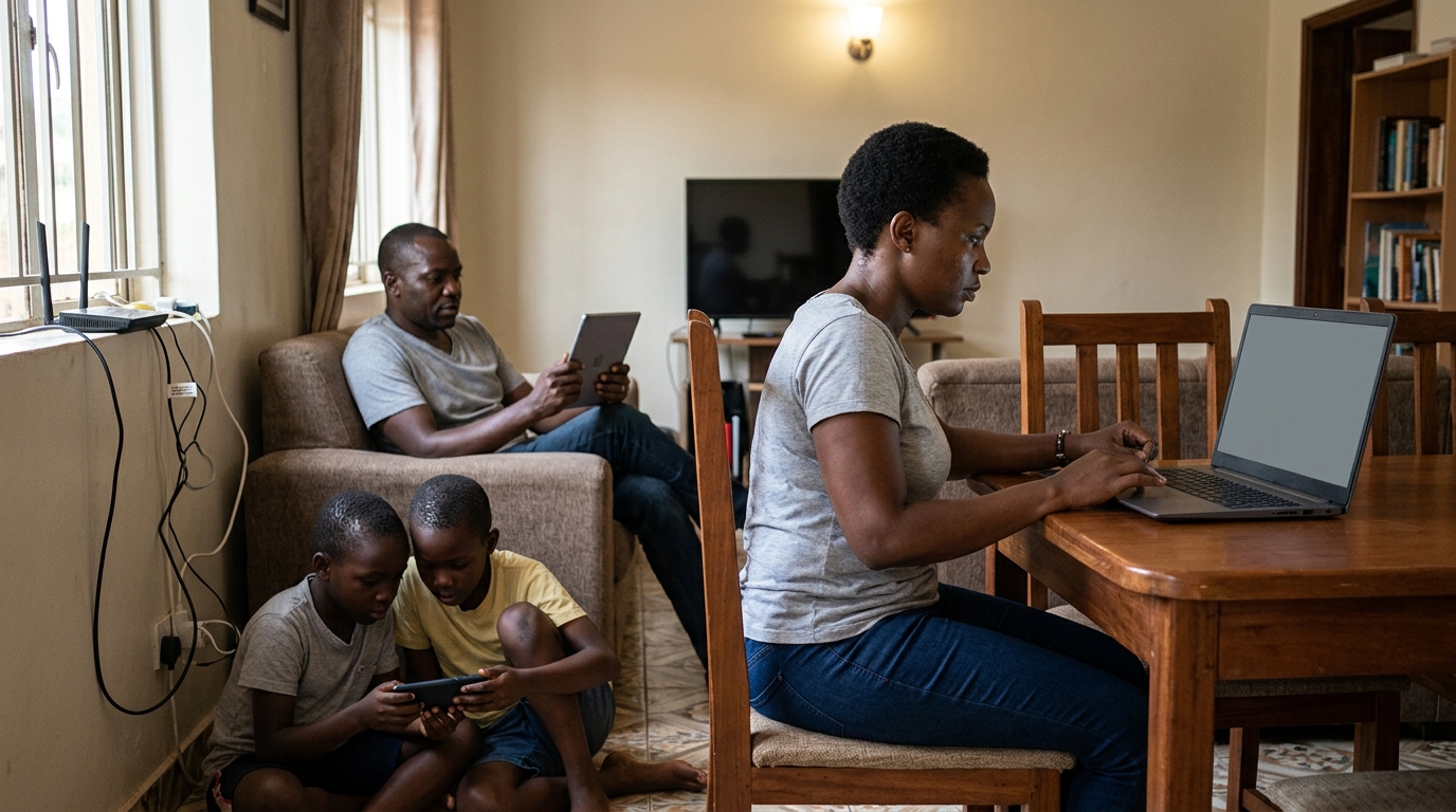 Enkozesa y'omutimbagano n'amawulire mu nnyumba