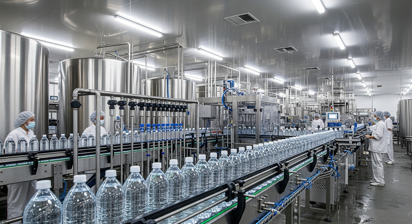 Nước đóng chai: Từ nguồn đến tay người tiêu dùng