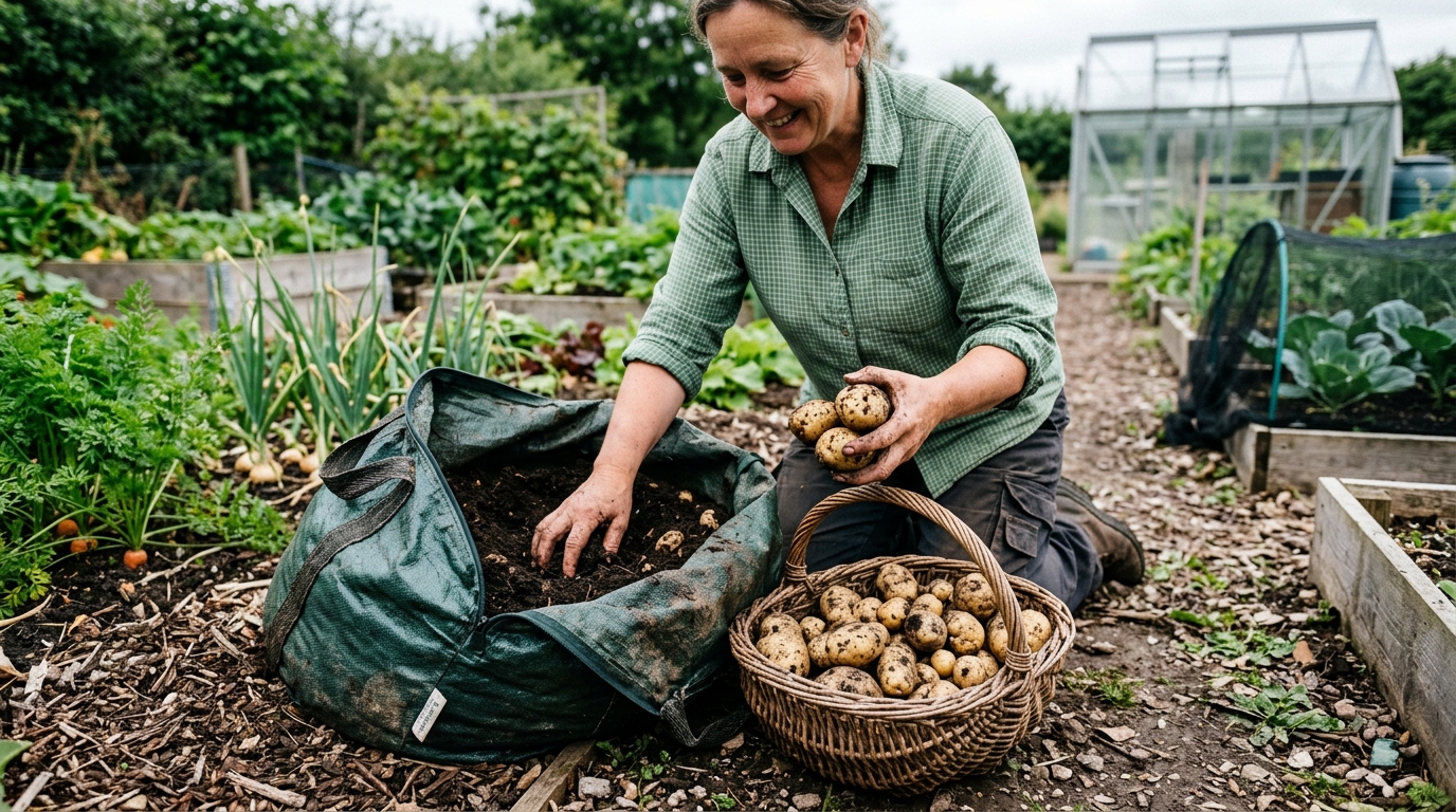 6 Kilograms of Maincrop from a Charlotte Potato Row Grown in a Dalefoot Bag