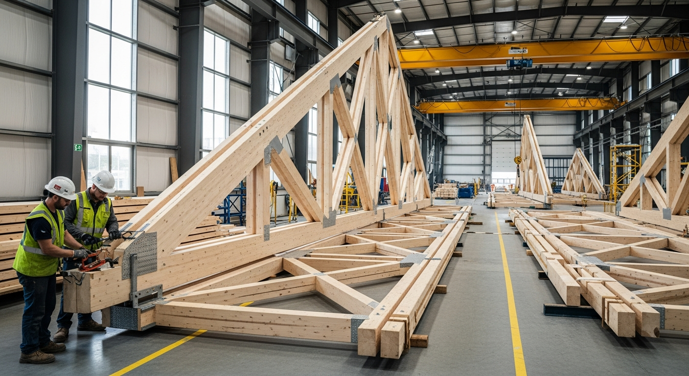 Prefabricated Components for Large Span Roofing