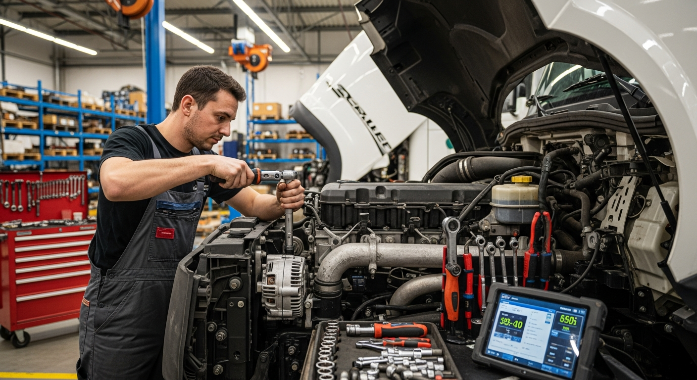 Arbeta med underhåll av fordon